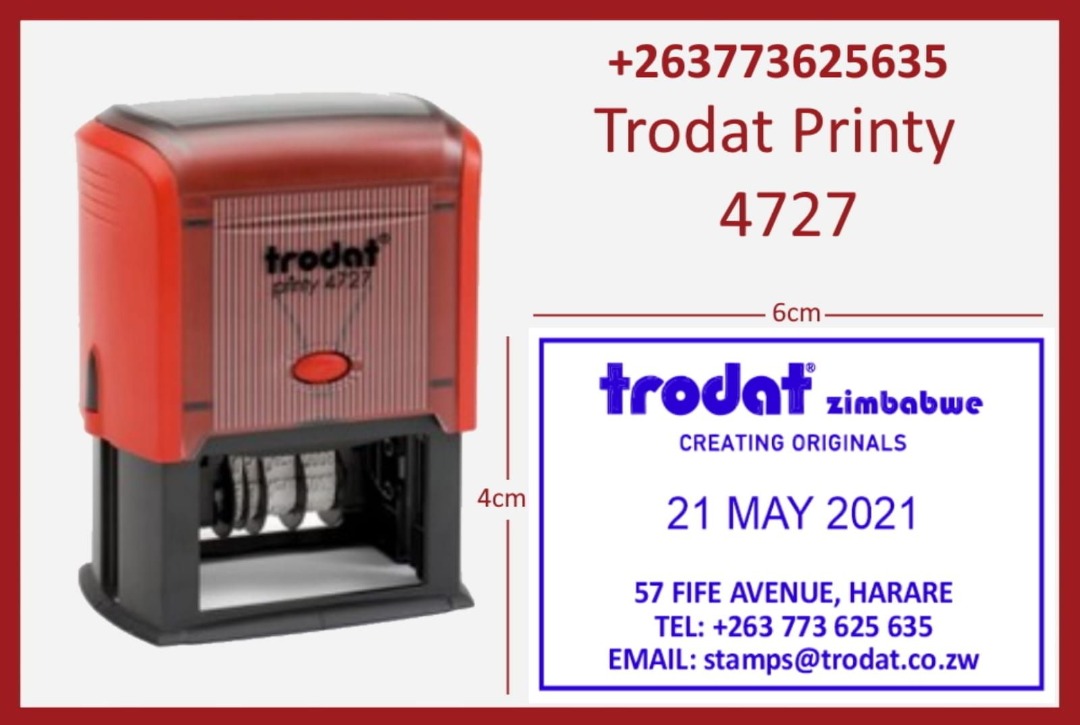 Trodat Printy 4727 Self Inking Date Stamp: Design Your, 48% OFF